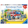 Ravensburger 07574-4 Police And Firefighters Puzzle 2x 12pc Kids Jigsaw Puzzle
