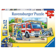 Ravensburger 07574-4 Police And Firefighters Puzzle 2x 12pc Kids Jigsaw Puzzle