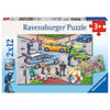 Ravensburger 07578-2 Blue Lights On The Way 2x 12pc Kids Jigsaw Puzzle