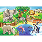 Ravensburger 07602-4 Animals In The Zoo Puzzle 2x 12pc Kids Jigsaw Puzzle