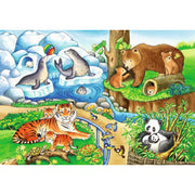 Ravensburger 07602-4 Animals In The Zoo Puzzle 2x 12pc Kids Jigsaw Puzzle