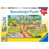 Ravensburger 07813-4 A Day At The Zoo Puzzle 2x 24pc Kids Jigsaw Puzzle