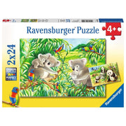 Ravensburger 07820-2 Sweet Koalas And Pandas Puzzle 2x 24pc Kids Jigsaw Puzzle