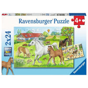 Ravensburger 07833-2 At The Stables Puzzle 2x 24pc Kids Jigsaw Puzzle