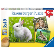Ravensburger 08041-0 Cute Bunnies Puzzle 3x 49pc Kids Jigsaw Puzzle