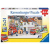Ravensburger 08851-5 Busy Fire Brigade Puzzle 2x 24pc Kids Jigsaw Puzzle