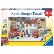 Ravensburger 08851-5 Busy Fire Brigade Puzzle 2x 24pc Kids Jigsaw Puzzle