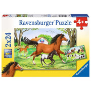 Ravensburger 08882-9 World Of Horses Puzzle 2x 24pc Kids Jigsaw Puzzle