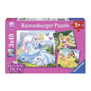 Ravensburger 09346-5 Disney Belle Cinderella Rapunzel 3x49pc Jigsaw Puzzle