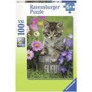 Ravensburger 10847-3 Kitten Among the Flowers 100pc Jigsaw Puzzle