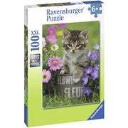 Ravensburger 10847-3 Kitten Among the Flowers 100pc Jigsaw Puzzle