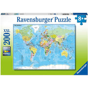 Ravensburger 12890-7 Map of the World 200pc Jigsaw Puzzle