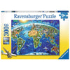 Ravensburger 13227-0 World Landmarks Map 300pc Jigsaw Puzzle