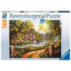Ravensburger 16582-7 Cottage by the River 500pc Jigsaw Puzzle