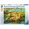 Ravensburger 16584-1 Lions in the Savannah 500pc Jigsaw Puzzle