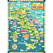 Ravensburger RB17606-9 Map of Italy Wines 1000pc Jigsaw Puzzle