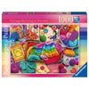 Ravensburger RB17620-5 Vintage Knitting and Crochet 1000pc Jigsaw Puzzle