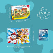Ravensburger 80533-4 Paw Patrol Super Sleuths 2 x 12pc Jigsaw Puzzle