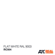 AK Interactive RC004 Real Colors Flat White Paint Acrylic Lacquer 10mL*