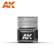 AK Interactive RC022 Real Colors Rubber Black Paint Acrylic Lacquer 10mL