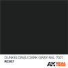 AK Interactive RC057 Real Colors Dunkelgrau-Dark Gray RAL 7021 Paint Acrylic Lacquer 10mL*