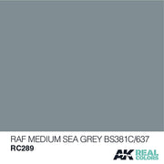 AK Interactive RC289 Real Colors RAF Medium Sea Grey BS381C/637 Paint Acrylic Lacquer 10mL*