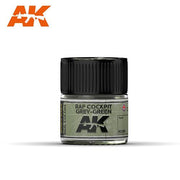 AK Interactive RC293 Real Colors RAF Cockpit Grey-Green Paint Acrylic Lacquer 10mL