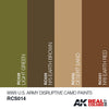 AK Interactive RCS014 Real Colors WWII US Army Disruptive Camo Paint Set Acrylic Laquer*