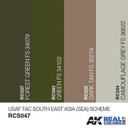 AK Interactive RCS047 Real Colors USAF Tac South East Asia (Sea) Scheme Paint Set Acrylic Laquer*