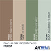 AK Interactive RCS051 Real Colors Israeli AF Early Deser Paint Set Acrylic Laquer*