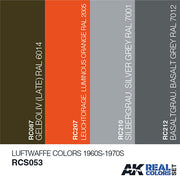 AK Interactive RCS053 Real Colors Luftwaffe 1960s-1970s Paint Set Acrylic Laquer*