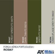AK Interactive RCS057 Real Colors Forca Aerea Portuguesa I Wrap-Around 1990s Paint Set Acrylic Laquer*