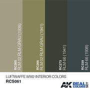 AK Interactive RCS061 Real Colors Luftwaffe WWII Interior Paint Set Acrylic Laquer*