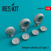 Res/Kit 48-0251 1/48 Vampire Type 3 Wheels Set
