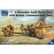 Riich 1/35 6 Pounder Anti-Tank Gun with British/Commonwealth Crew