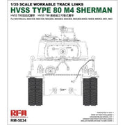 Rye Field Models 5034 1/35 Workable Track Links for Hvss T80-Track for M4 Sherman