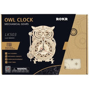 Robotime ROKR Mechanical Models Owl Clock
