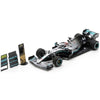Spark S6099 1/43 Mercedes-AMG F1 W10 EQ Power+ #44 Lewis Hamilton 2nd USA GP 2019 F1 Drivers Champion with Pit Board