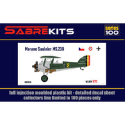 Sabre Model 7030 1/72 Morane Saulnier MS.230 includes Blue Max Movie Version