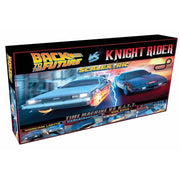 Scalextric C1431M 1980s TV Back to the Future vs Knight Rider Race Slot Car Set