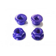 Schumacher 035 CORE RC - Serrated Alloy M4 Nuts Blue (4 pack)