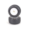 Schumacher U6879 Stagger Rib Silver-Truck Tyre Pre-Glued 2pc