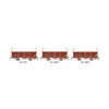SDS Models HO GY Open Wagon Outside Sill VR Red 3 Pack