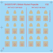 CMK 32075 1/32 RP-3 60Lb SAP British WWII Rockets