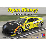 Salvinos J R 37241 1/24 Scale NASCAR Ryan Blaney No.12 Menards Ford Mustang Team Penske 2023