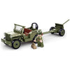Sluban 0853 WWII Willys Jeep and 37mm ATG 143pc
