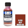 SMS PL203 Premium Acrylic Lacquer Australian Rail Deep Indian Red 30mL