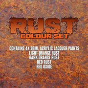 SMS SET25 Premium Acrylic Lacquer Rust Colour Set 4 x 30ml
