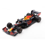 Spark SP18S609 1/18 Red Bull Racing Honda RB16B No.33 Winner Abu Dhabi GP 2021 World Champion Edition With No.1 Board and Pit Board Max Verstappen With Acrylic Cover