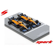 Spark SP7694 1/43 McLaren MCL35M No.3 and No.4 McLaren Winner Italian GP 2021 and 2nd Italian GP 2021 Daniel Ricciardo and Lando Norris